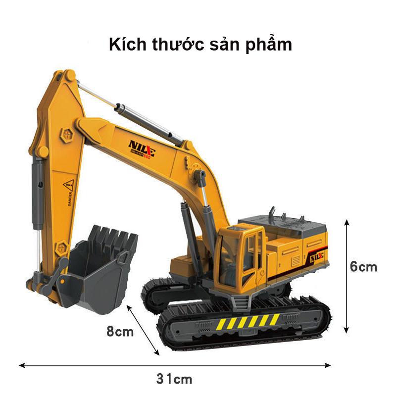 Mô hình xe xúc bánh xích cao su bằng nhựa ABS cứng cáp 360 độ kích thước lớn tỷ lệ 1:55 - Toy Đồ Chơi 2