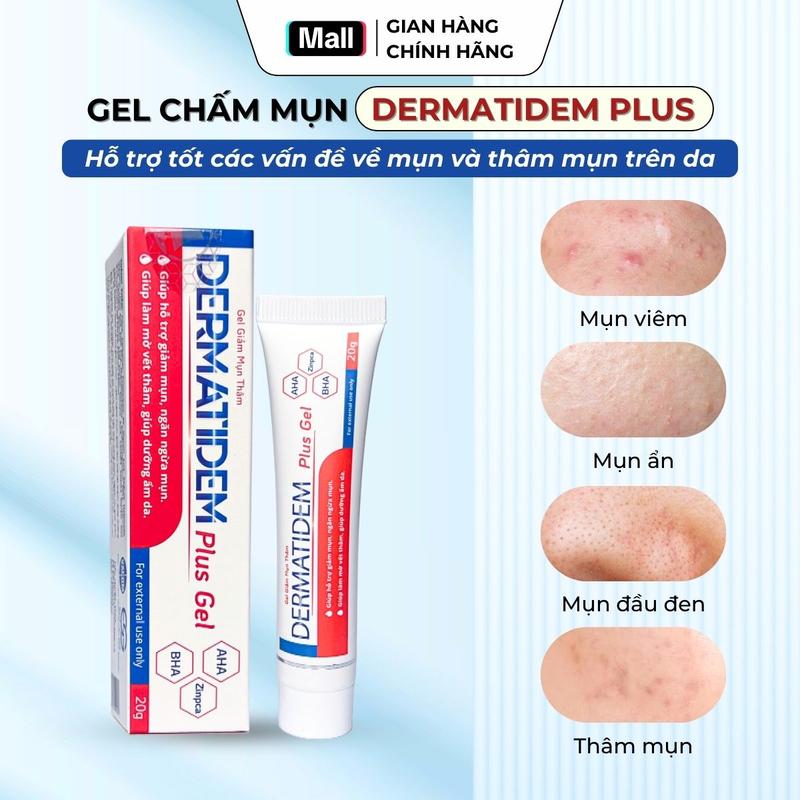 [DEAL ĐỘC QUYỀN] Gel Chấm Mụn DERMATIDEM PLUS Hỗ Trợ Giảm Mụn Mờ Thâm E&G Beauty 20g - Giúp Giảm Mụn Viêm Mụn Ẩn Thâm Mụn Làm Đẹp Da Chăm Sóc Da Nữ Skincare Women