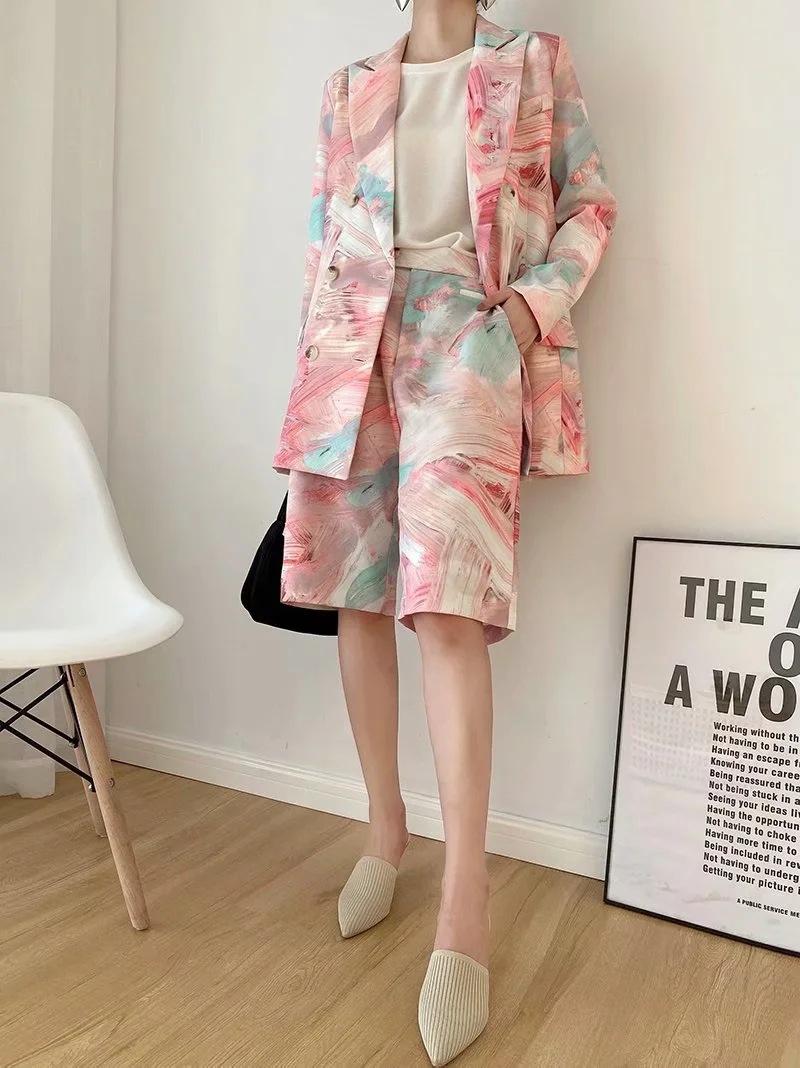 Product Introduction of Blazer Casual print Pink Abstract 004222 0