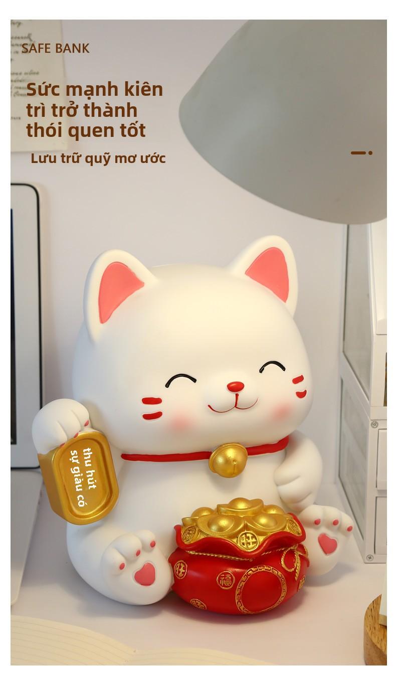 Product Introduction of Ngân Hàng Tiền Xu Mèo May Mắn, Phong Cách Người Nổi Tiếng Trên Internet, Mới 2025, Thích Hợp Cho Trẻ Em, Bé Trai Và Bé Gái, Có Thể Lưu Trữ, Ngân Hàng Tiết Kiệm Dung Tích Lớn Ống Heo 4