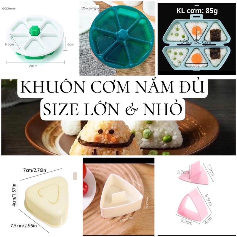 Khuôn làm cơm nắm, khuôn sushi cơm nắm bento size lớn, size nhỏ nhiều mẫu