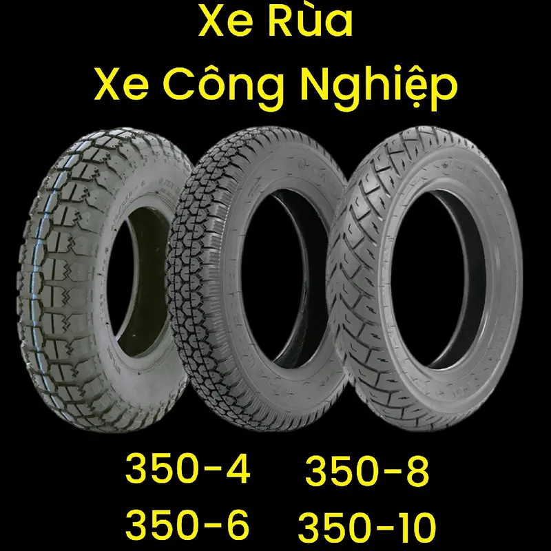 Vỏ Lốp Xe Công Nghiệp, Xe Rùa, Xe Chaly, size 3.50-4, 3.50-6, 3.50-8, 3.50-10, 4.00-6 CASUMINA Phụ Kiện Phụ Tùng 0