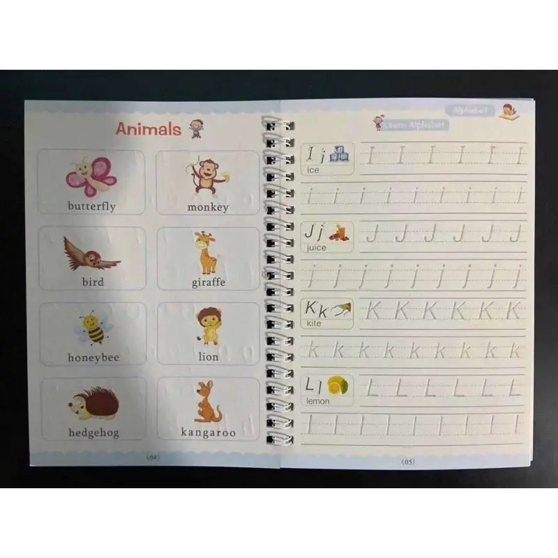 1 SET ISI 4 SANK MAGIC PRACTICE BOOK Belajar Menulis Angka Dan Huruf Anak Balita PAUD TK Buku Pen Pulpen 2