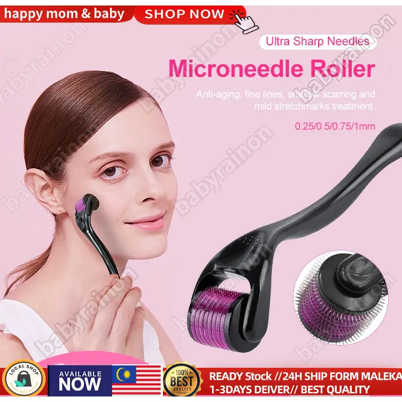 540 Derma Roller 0.25/0.5/0.75/1mm For Hair & Face Microneedle Dermaroller Therapy Skin & Hair growth