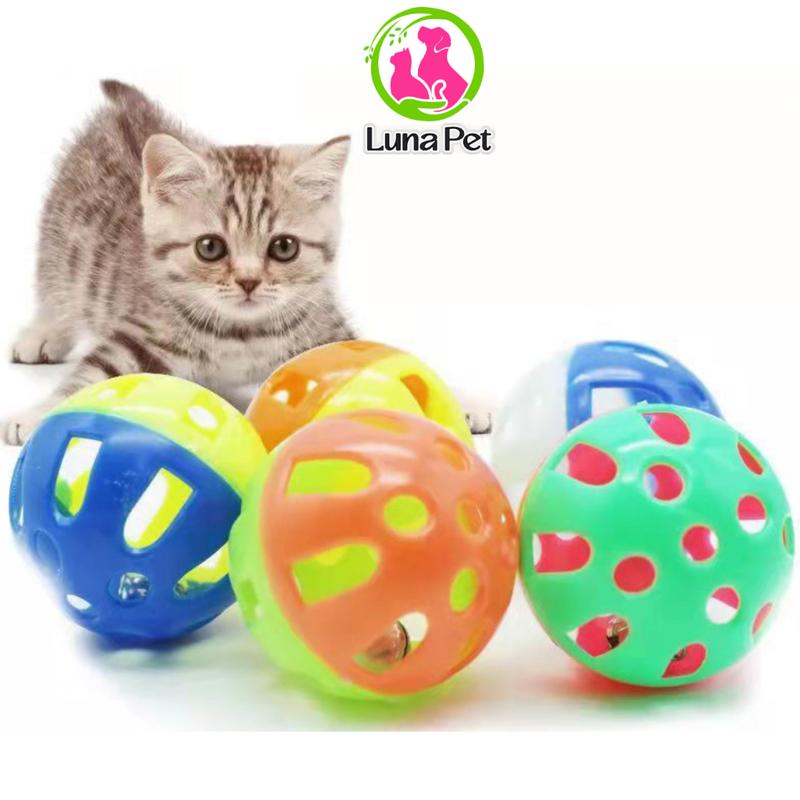 Đồ Chơi Bóng Lục Lạc Cho Chó Mèo Luna Pet DC04 - Bóng Nhựa Kèm Chuông