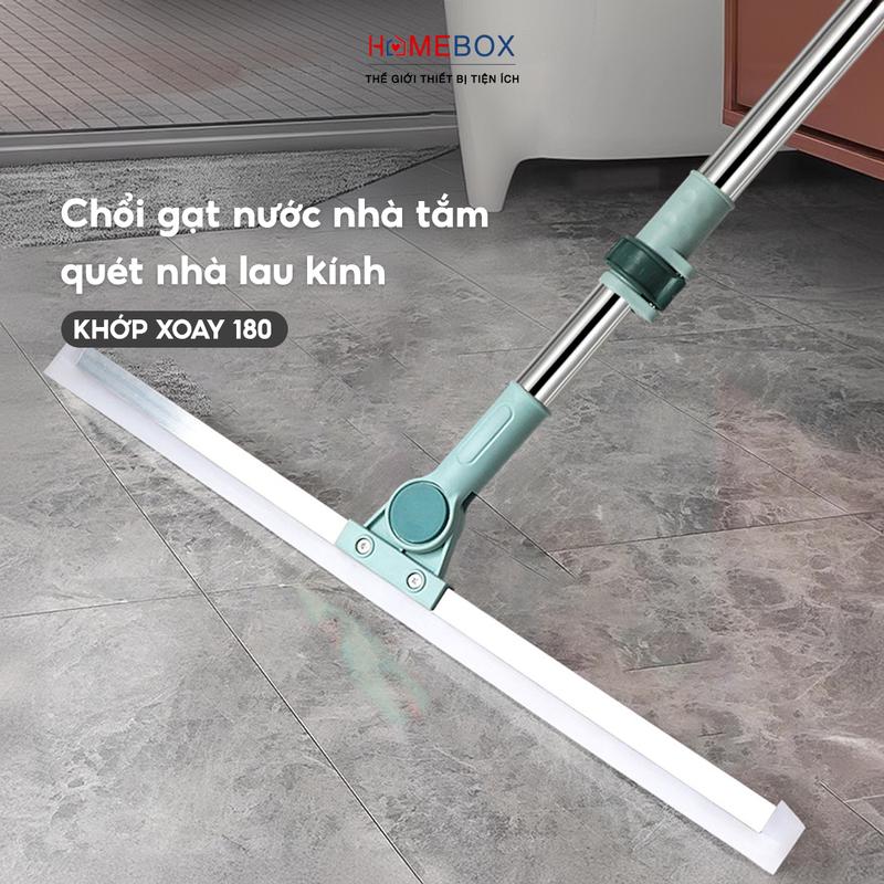 Chổi gạt nước sàn nhà tắm cỡ lớn, Chổi quét nhà gạt nước và lau kính đầu silicon dẻo tiện lợi Làm Sạch