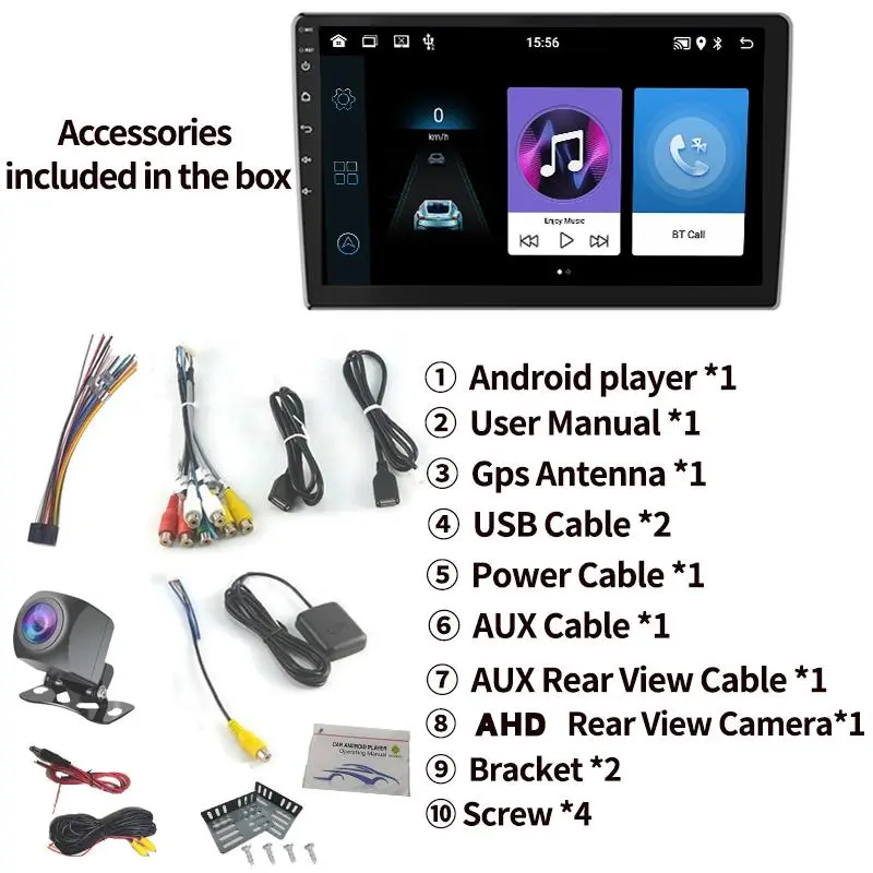 with cooling system4G+64G IPS Screen Head Unit android 7/9/10 Inch Car Android 13 Navigasi Untuk TOYOTA Daihatsu Mitsubishi android mobil 10 inch ram 4 HONDA SUZUKI Hyundai NISSAN Double Din tv mobil android 8