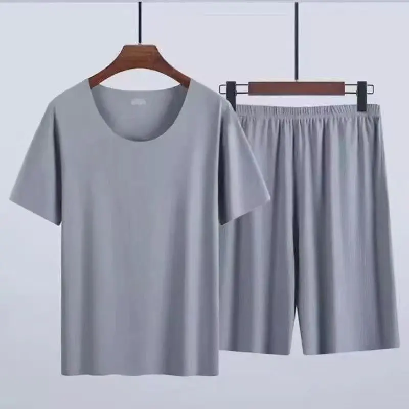 Modal ice silk seamless summer shorts, casual men's home five quarter pants, loose oversized thin shorts, sleeping pants