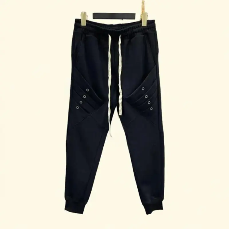 Quần Jogger Nam Quần boy phố khuy Chất vải dày dặn Cạp Chun  Túi chéo xếp ly Ống Chun Ôm Chân(35.95 kg) Menswear Trang Phục Sport