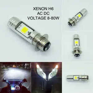 LAMPU XENON H6 LED MOTOR BEBEK MATIC AC DC 2 SISI 8W + 8W 12 VOLT