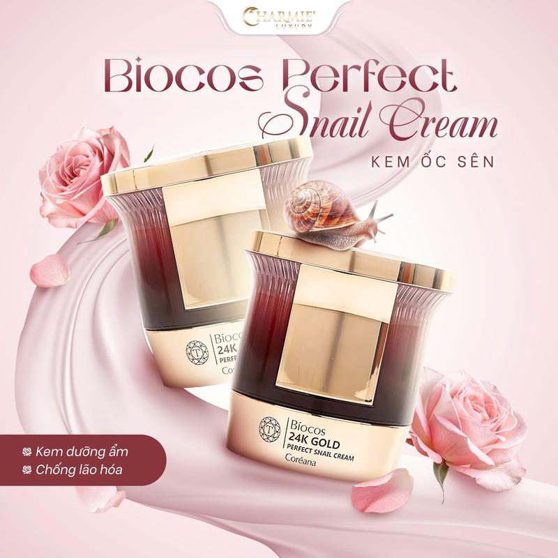 Kem Dưỡng Ốc Sên Biocos Gold Perfect Snail Cream