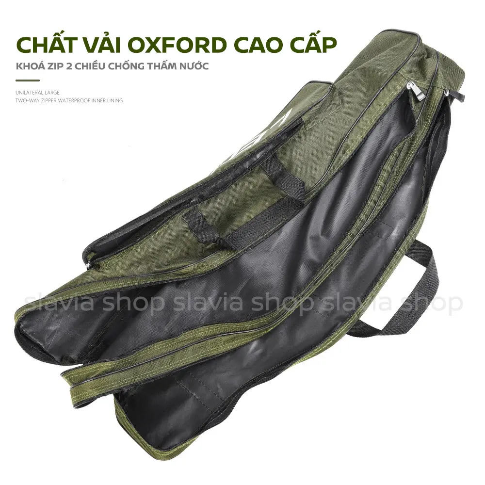 [ CHÍNH HÃNG ] Túi đựng cần câu cá & đựng củi PCP dài 80cm, 3 ngăn, chống thấm, chính hãng LEO