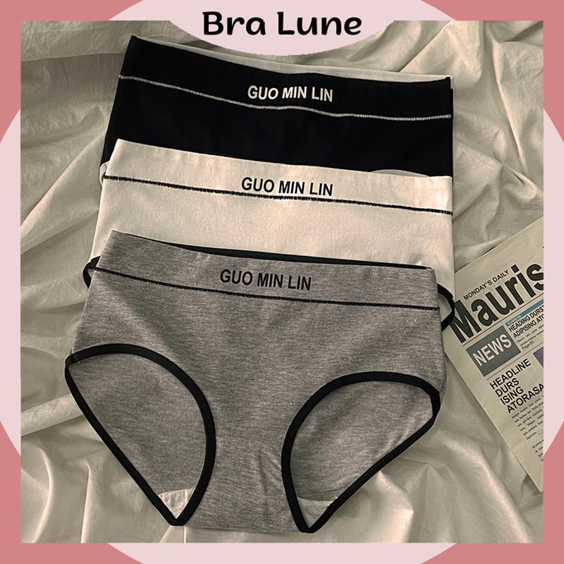 COMBO 5 Quần lót nữ cotton mềm mại thoáng khí BRALUNE , Quần chíp nữ GUO MINLIN cá tính thời trang mã 164 Women