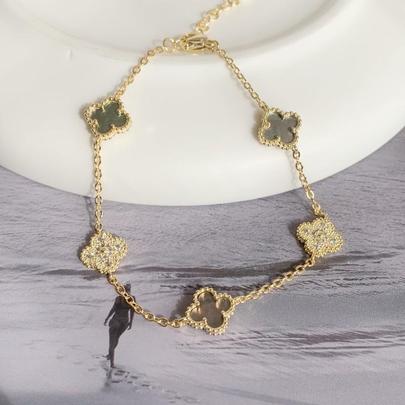 Product Introduction of Vòng Tay Zircon Dát Siêu Nhỏ Cỏ Ba Lá, Thiết Kế Sang Trọng Giá Cả Phải Chăng, Vòng Tay Năm Hoa Fritillary, Tinh Tế Và Cao Cấp, Dễ Phối Đồ, Thích Hợp Cho Nữ, Không Màu 16