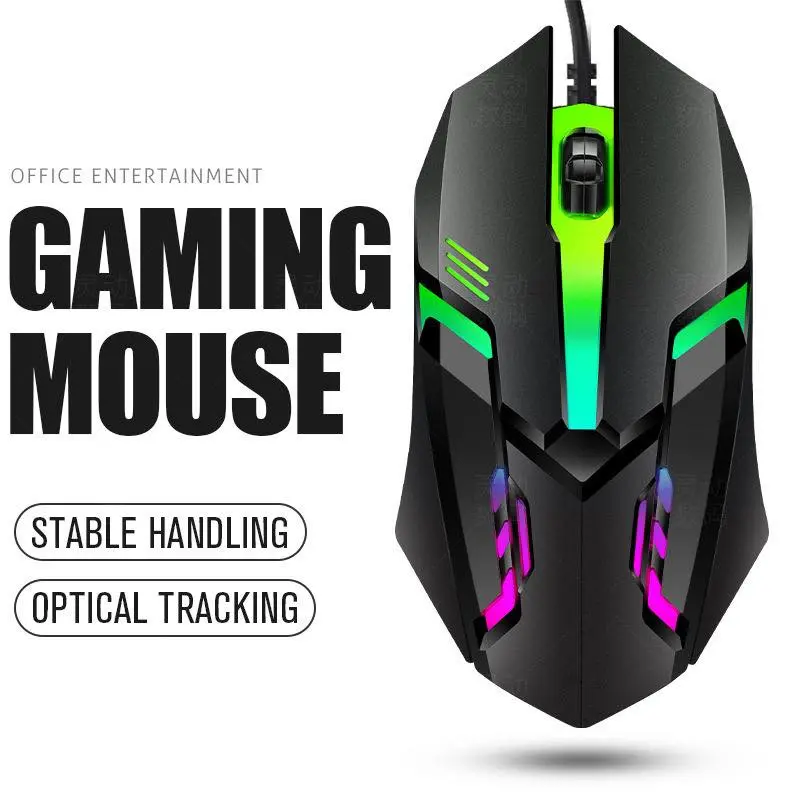 Mouse Cable  Colorful LED | Mouse Laptop PC WIRED Gaming #GARANSI3BULAN