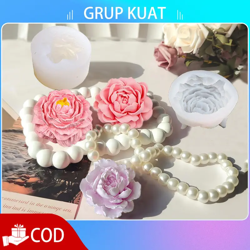 Cetakan Bunga Silikon Cetakan Puding 3D DIY Cetakan Jelly Silikon Penyebar Aroma Mold Bunga untuk Dessert Homemade dan Aroma Rumah