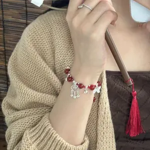 Temaram-Gelang Anyaman Lonceng Awan Keberuntungan, Gelang Mewah Gaya Cina Terbaru