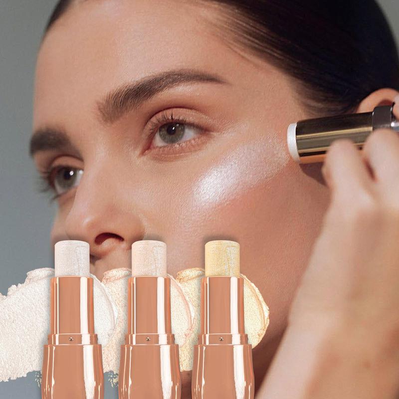 Product Introduction of Highlighter Stick, 3 Counts/set Long Lasting Shimmering Highlighter Stick, Multifunctional Highlighter for Eye Face Body, Makeup Accessories 0
