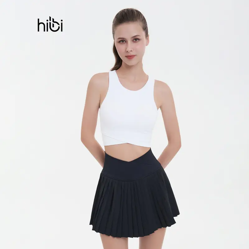 Chân Váy Thể Thao Hibi Sports SK004, Kiểu Lưng Chéo Xếp Ly, Chất Vải Xi x Lu Fabric Cao Cấp Phù Hợp Tập Pickleball, Tennis, Cầu Lông Và Yoga Nghệ Thuật 3