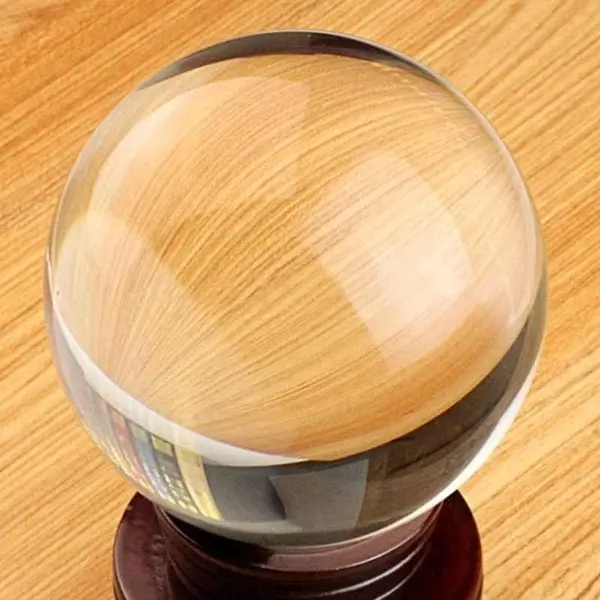 Quả Cầu Pha Lê Thủy Tinh Trong Suốt, 40Mm, Quả Cầu Chữa Lành Đạo Cụ Chụp Ảnh Quà Tặng 5