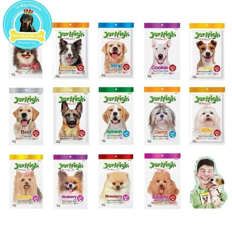 JERHIGH SNACK MỀM CHO CHÓ BÁNH THƯỞNG 50/60G