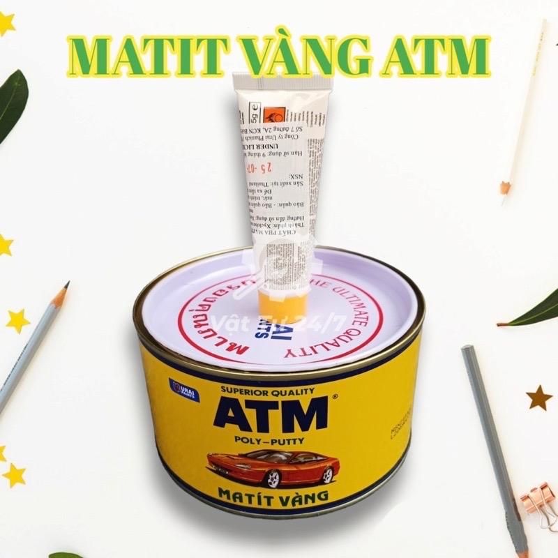 Bột Trét Sắt Gỗ Bả Matit Vàng Atm 1kg 2 thành phần 1