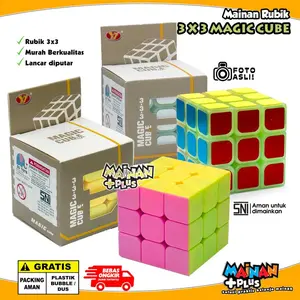 Mainan Edukasi Anak Rubik 3x3 YJ Speed Magic Cube Stickerless Glow in The Dark
