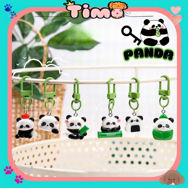 Móc Khoá Gấu Trúc Nhỏ Mini Đôi Nhóm Vô Tri Keychain Cute Timo PK08