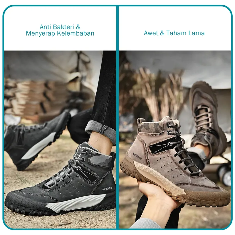 Elfs Active ATLAS Hiking Shoes - Sepatu Gunung High Cut Water Resist Outdoor Sport Pria 4