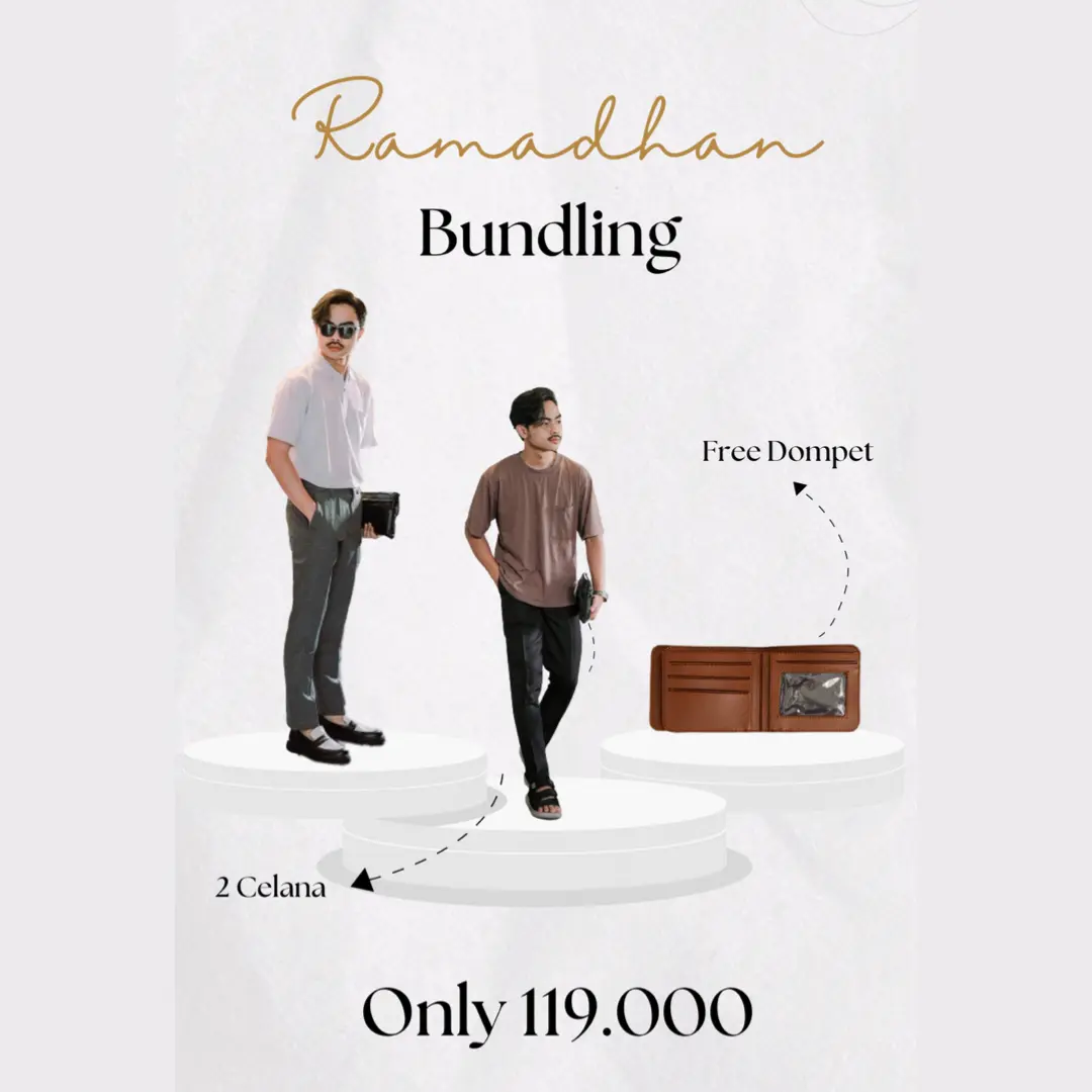 RAMADHAN SALE! Paket 2 Celana Formal FREE Dompet Panjang Pria