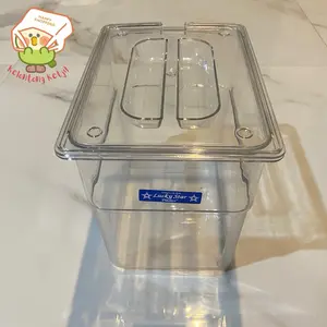 LUCKY STAR - Food Pan Akrilik ALINA 3500ml Wadah Topping , Tempat Prasmanan BPA FREE