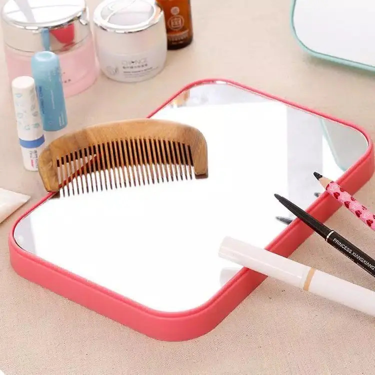 Cermin Kotak Lipat Kaca Rias Simple Meja Persegi Portable Portabel STANDING BEAUTY MIRROR DUDUK UNTUK MAKEUP WAJAH Make Up 8