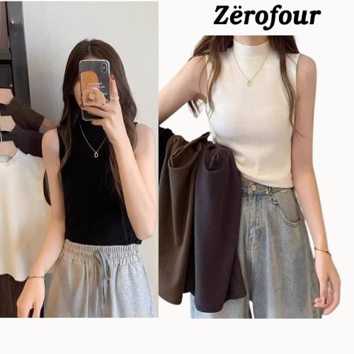 Áo len cổ lọ ba lỗ,áo ba lỗ Nữ phong cách đơn giản nhưng quấn hút cổ lọ ba lỗ sáng trọng trên mọi nền trang phục Zerofour