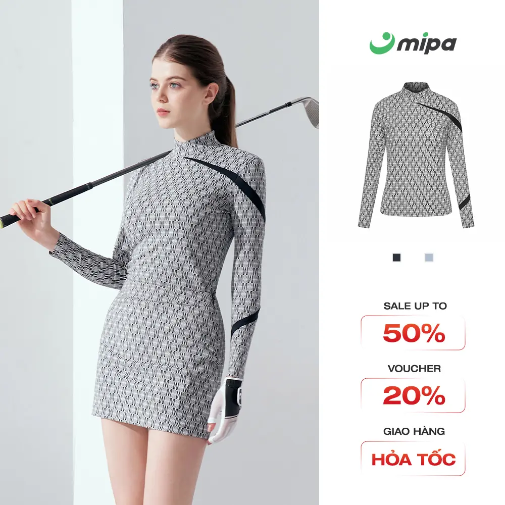 Áo golf polo dài tay MIPA ôm sát cơ thể co giãn 4 chiều chống tia UV Nala Top - Long sleeve
