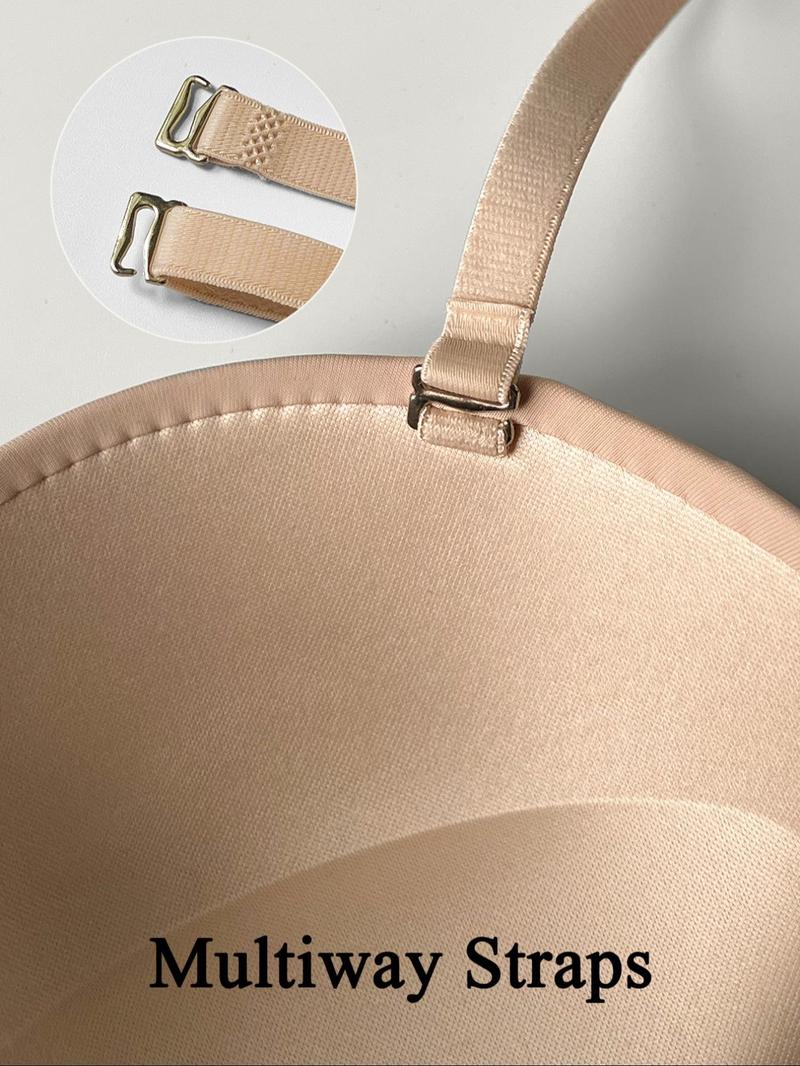 Product Introduction of Women's Solid Underwire Push Up Bra, Casual Adjustable Spaghetti Strap Lingerie Top for Daily Wear, Soft Comfortable Bra for All Seasons 5