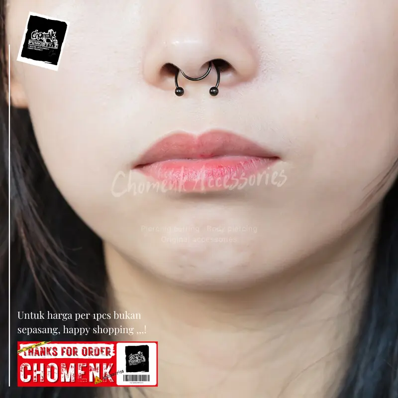 ANTING HIDUNG MAINAN TITANIUM ANTING TINDIK HIDUNG MAINAN NOSE TITANIUM 1PCS. 2