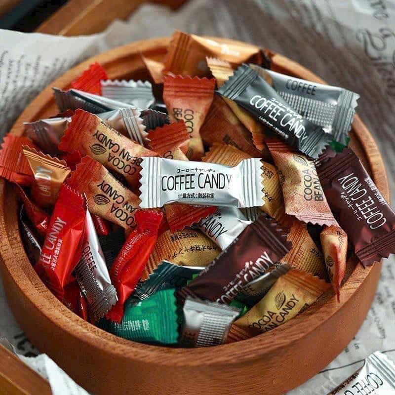 50G KẸO CÀ PHÊ COFFEE CANDY ĐÀI LOAN MIX VỊ CAFE ĐEN CF SỮA CÀ PHÊ CACAO BẠC XỈU MOCHA CỐT DỪA - GIÚP TỈNH NGỦ TỈNH TÁO