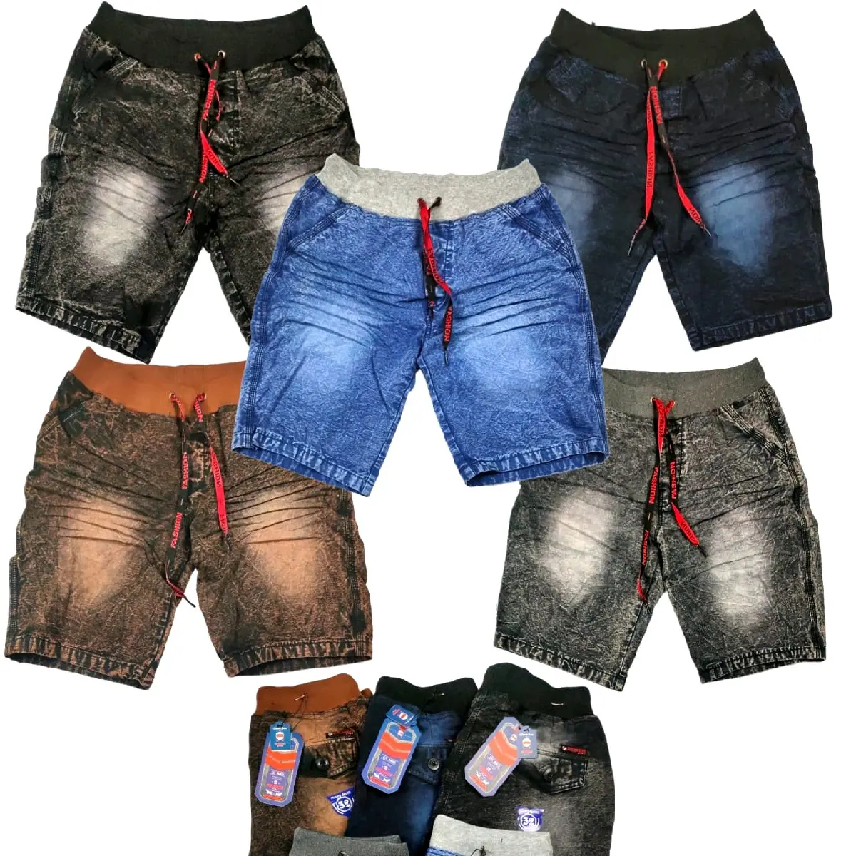 CELANA RIP PENDEK PRIA DENIM SENUW WASH PREMIUM