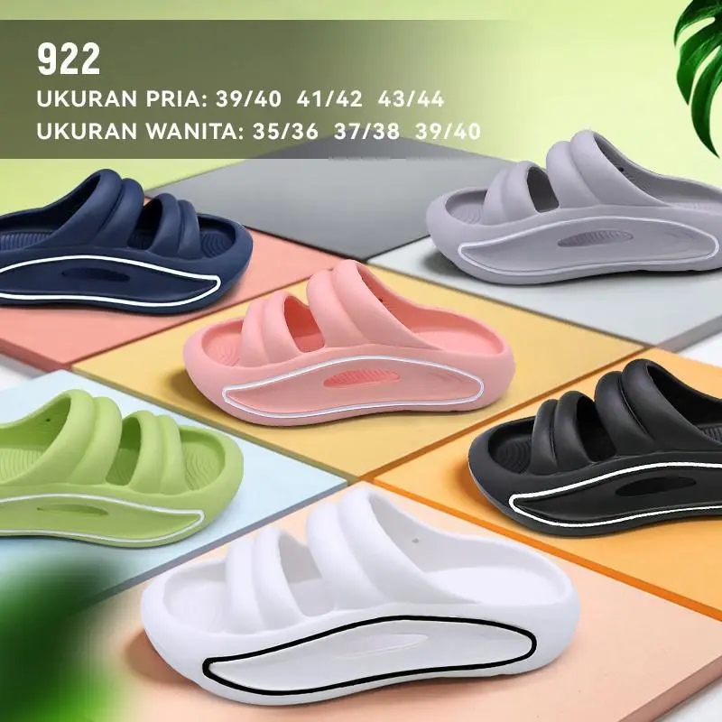 Cososisi Sandal Pria Baru Sandal Pasangan Pantai Selebriti Sol Tebal ukuran: 30-44 1