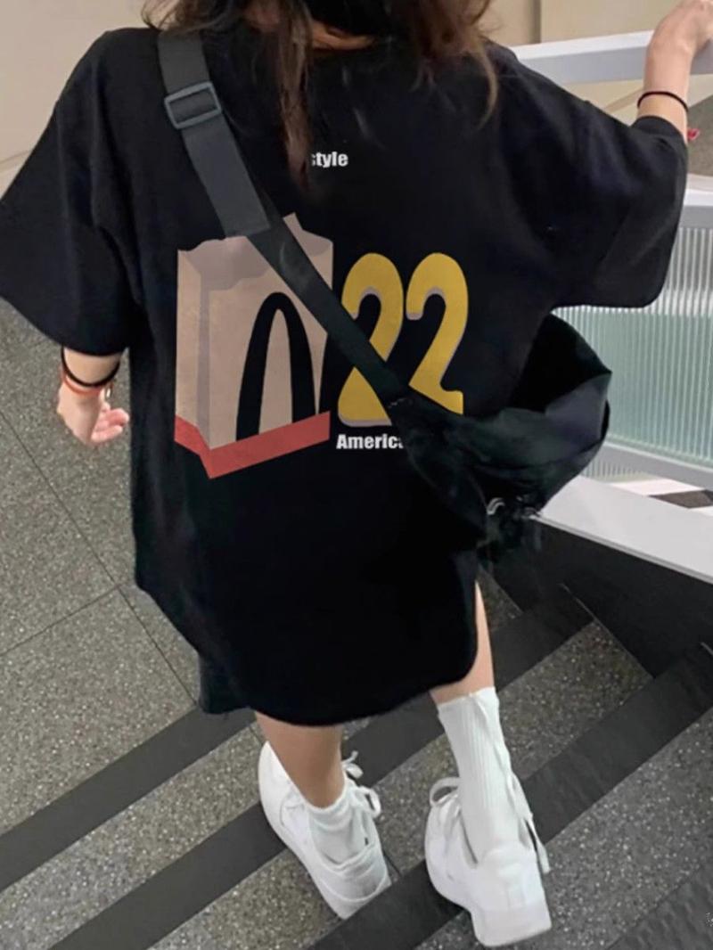 Product Introduction of 2025 [33000 People Collect This Brand] 100% Cotton National Fashion American Letter Short Sleeve T-shirt Men's Summer 2025 New Design Sense Niche Half Sleeve Top 1