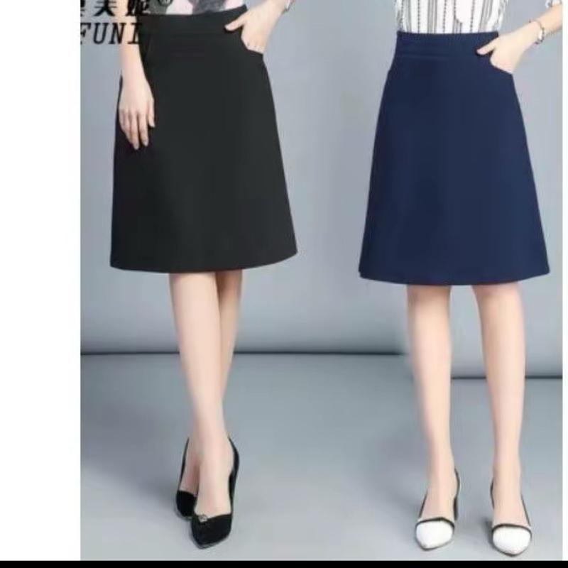 Chân váy công sở dài 55 cm . 2 lớp.dáng A xuông có túi.chất vải dày xuông mềm,đường may đẹp cẩn thận- hàng may kỹ 0