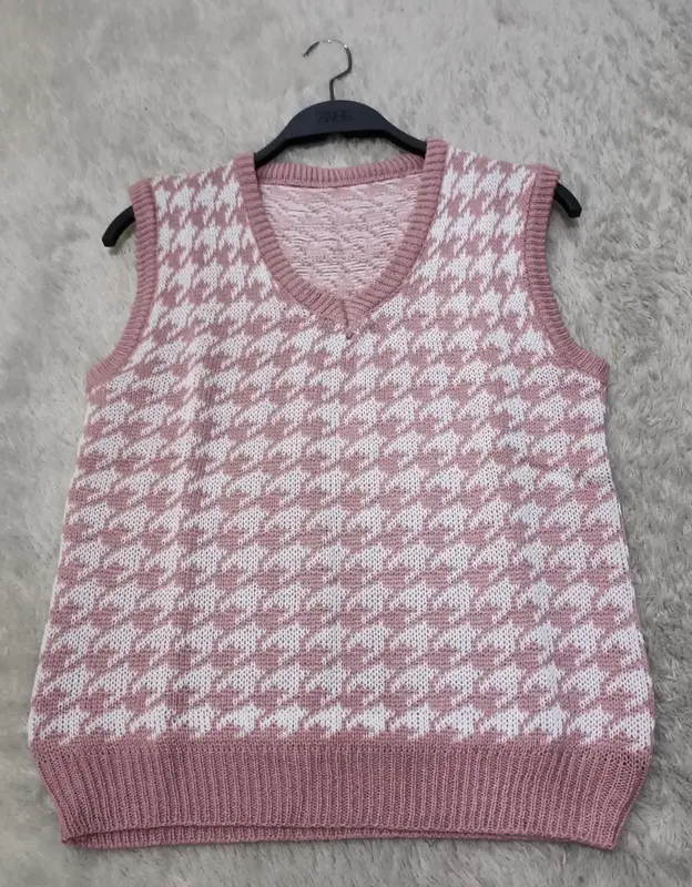 JENNIE TRIBAL Bunga Vest Korean Outfit Style Rompi Rajut Sekolah Clayton 6