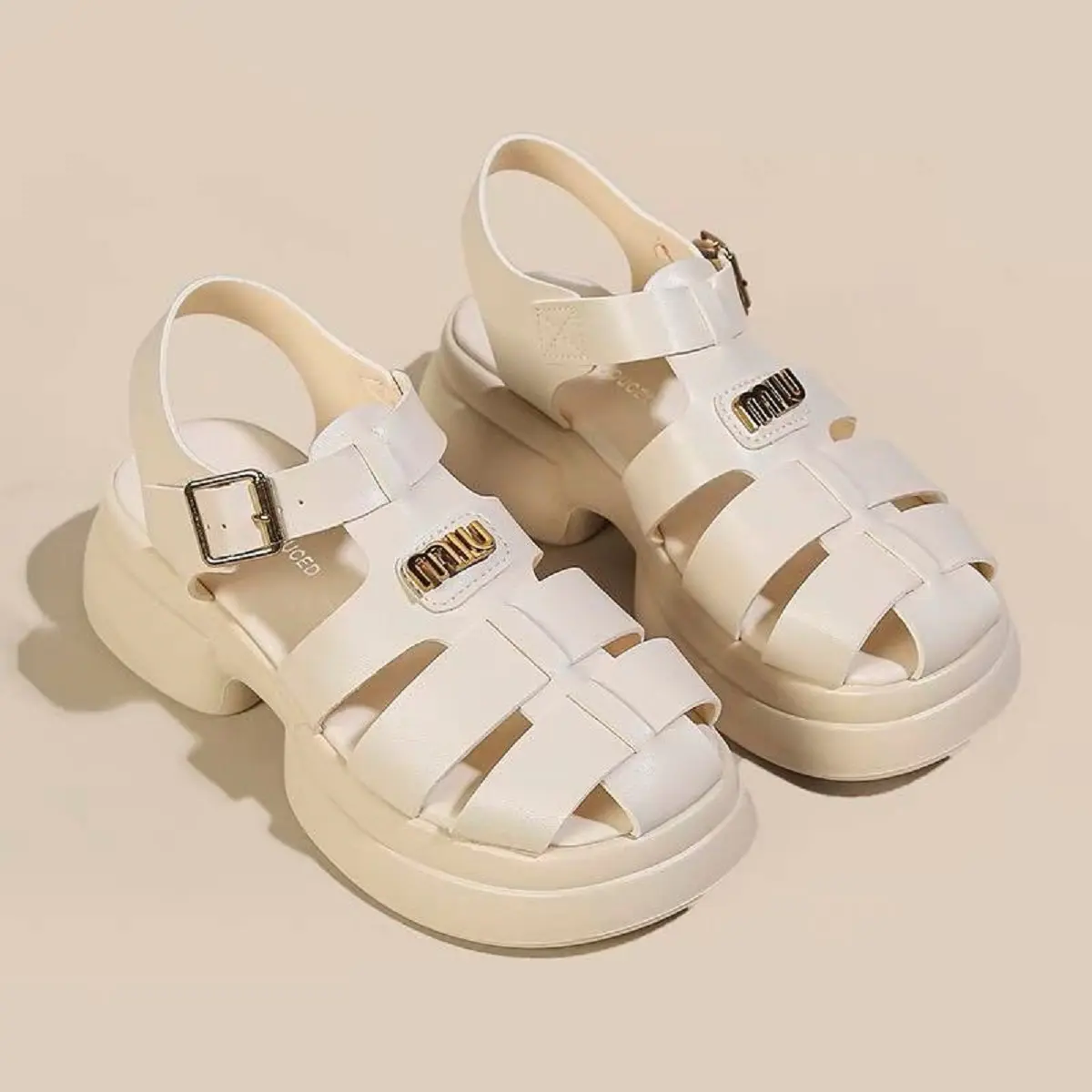 Sandal nữ đế cao 5p kiểu sục quai cài thời trang (Full hộp) dép  sandal thoitrang