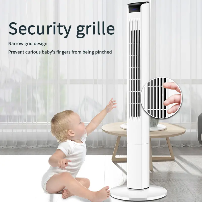 Tower Fan Electric With Remote Control 120° Stereo Shake Head Silent ...