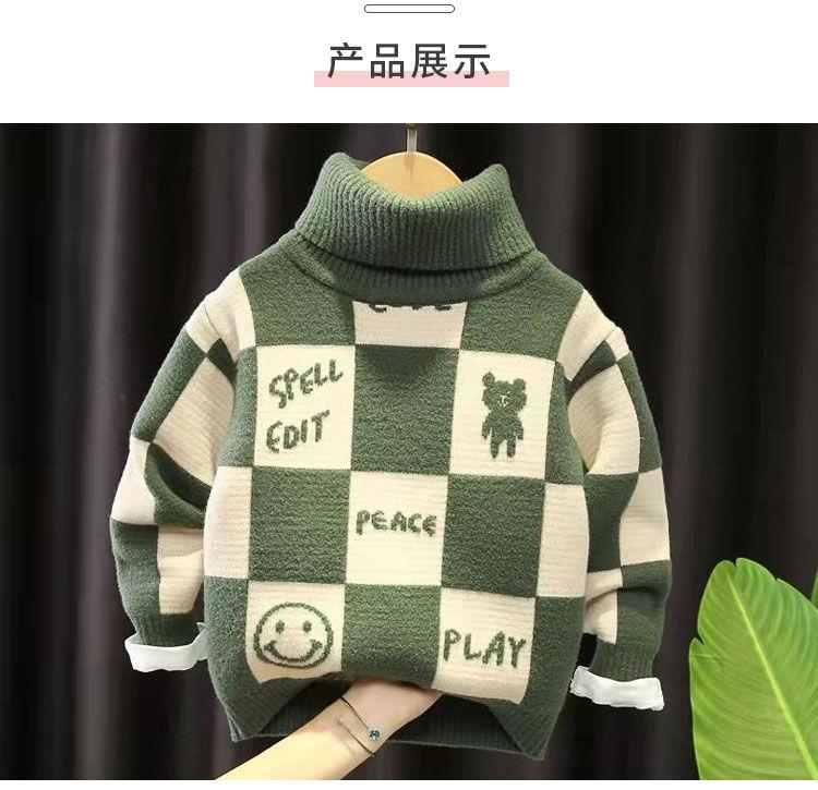 Product Introduction of Áo Len Cổ Lọ Cho Bé Trai, Áo Chui Đầu Giữ Nhiệt Dày Dặn Mùa Đông, Phong Cách Hàn Quốc, Đồ Lót Phong Cách Phương Tây Mới, Cho Bé Trai, 2024 Heo Dài Tay 8
