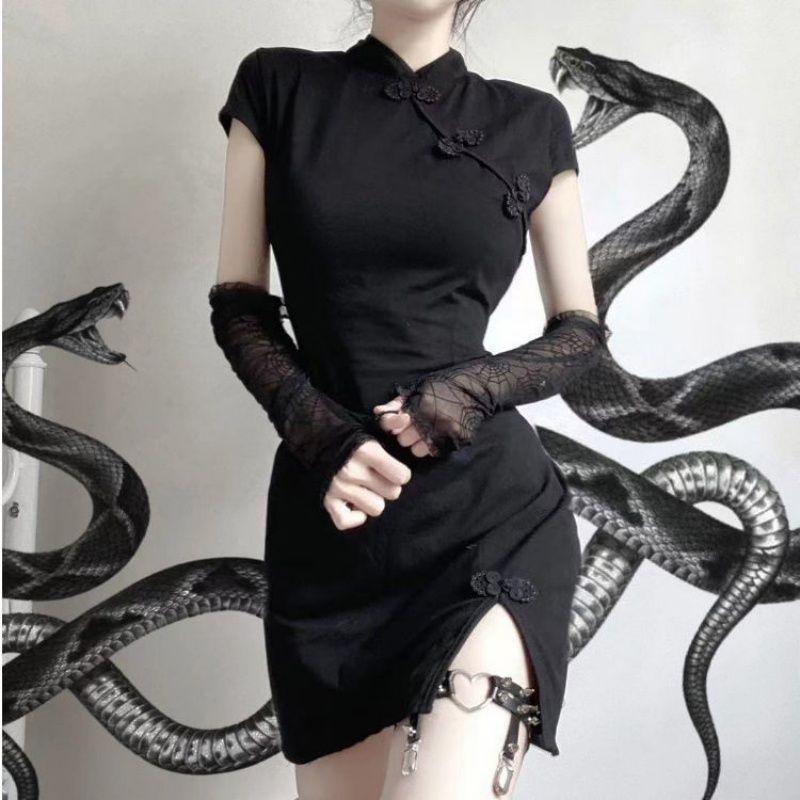 Product Introduction of Đầm Sườn Xám Cách Tân Phong Cách Retro Cho Nữ Dress Váy 9