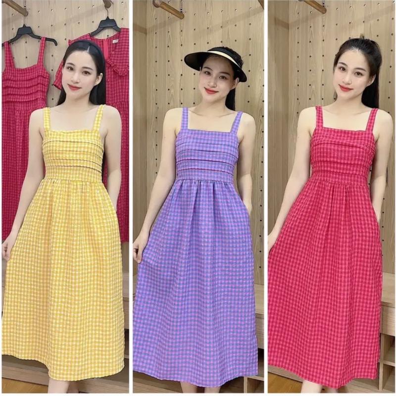 Váy Dây Xếp Ly chun sau cực đẹp