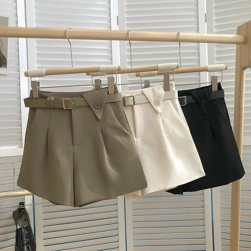 Quần short nữ lưng cao kèm đai cạp TAM GIÁC, quần đùi chất tuyết mưa nhiều màu lưng cao cạp tôn dáng mã QS099