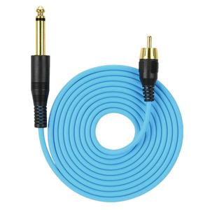 RCA Tattoo Clip Cable 6.35mm to RCA Male Tattoo Clip Cord Tattoo Pen Line Wire Durable Cosmetics