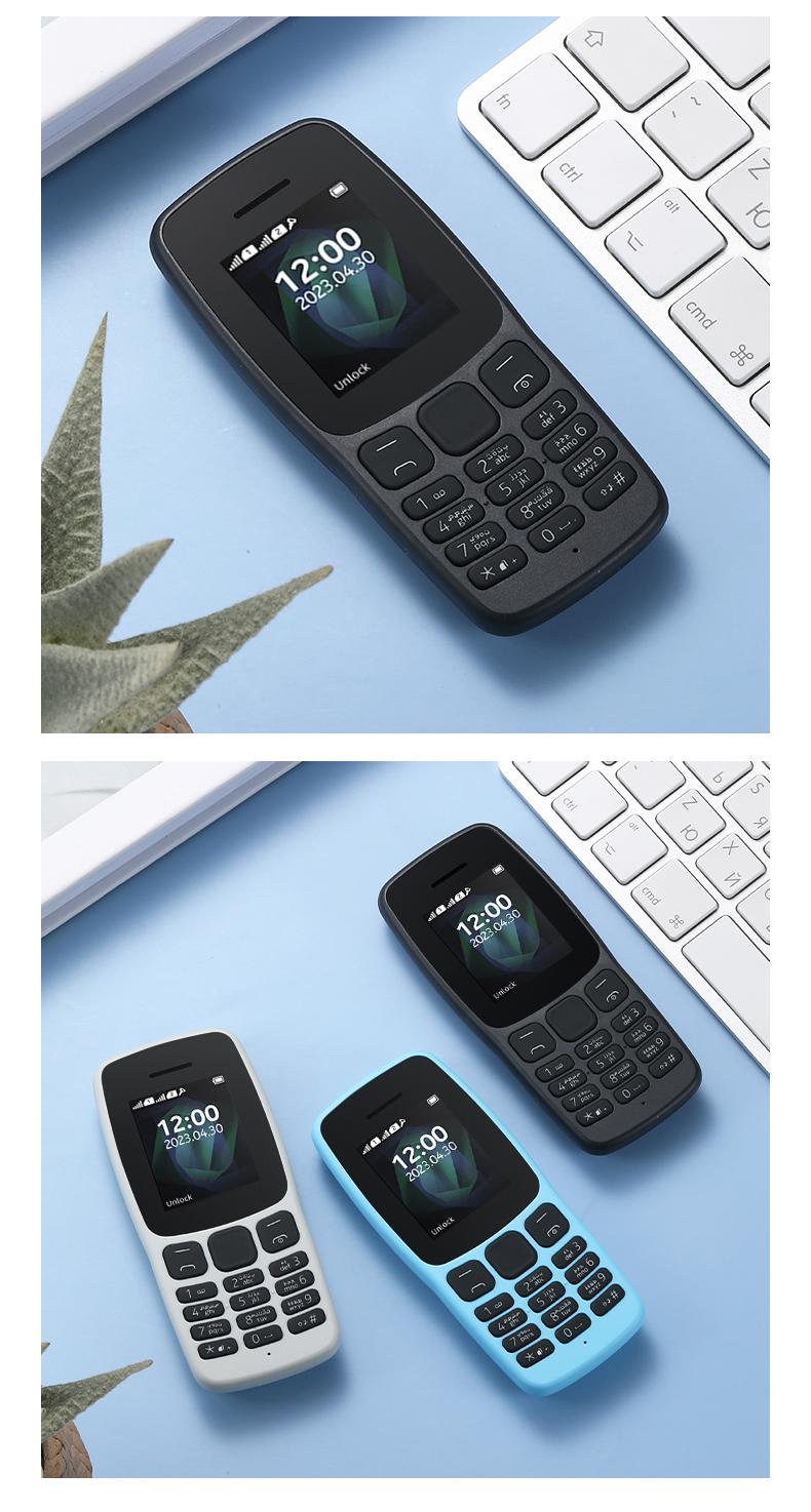 Product Introduction of New Straight Button Machine 2G mic spinning N106 Big Word Function Ready to Use Classic Mobile Phone Suitable for Adult Student Mobile Phone Mini phone GSM Card Dual multicolor Southeast Asia 16